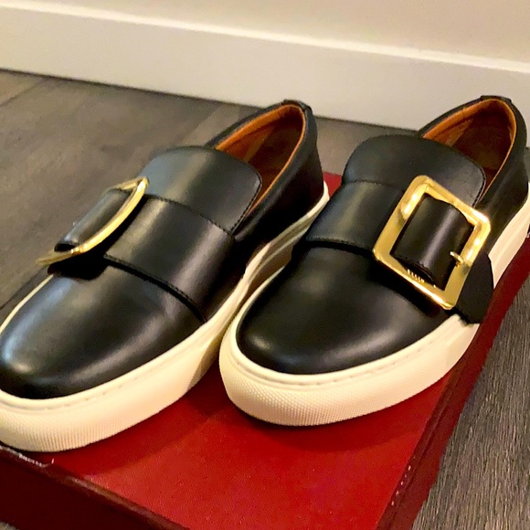 Bally classic buckle loafer in black